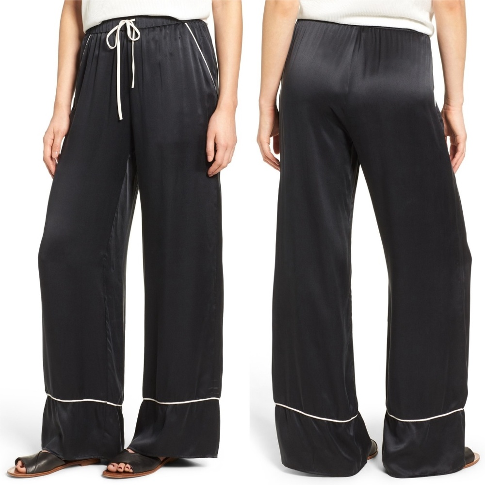 MAJORELLE Eaton 100% Silk Wide Leg Pants Size S